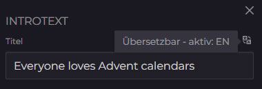 Editor screenhot: icon that stands for translatable