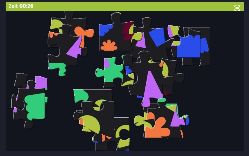 Screenshot of mini game "Puzzle"