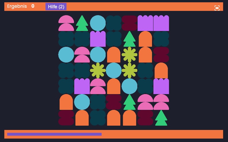 Screenshot of mini game "Trippple"